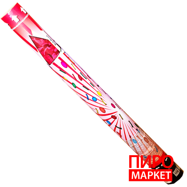 "Пневмохлопушка "Красные серца" 60 см СМ060" фото