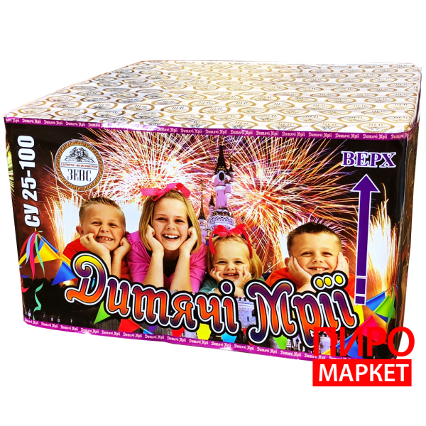 "Салют Дитячі мрії СУ25-100, калібр 25 мм. 100-зар." фото