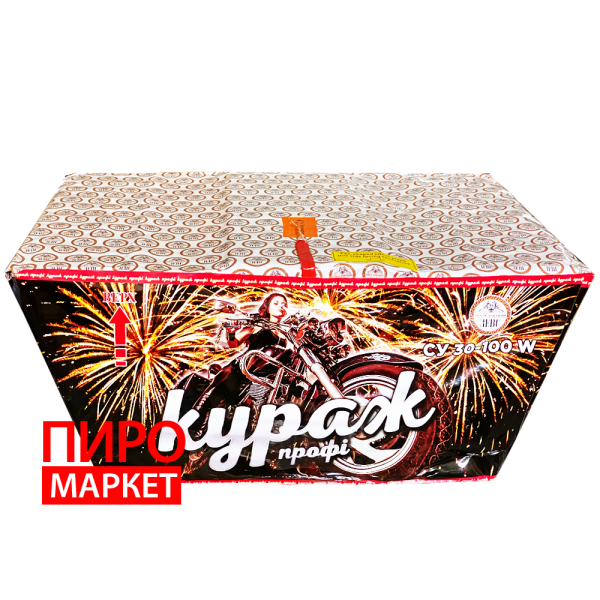 "Салют W-віяловий Кураж СУ30-100W, калібр 30 мм, 100 зар" фото