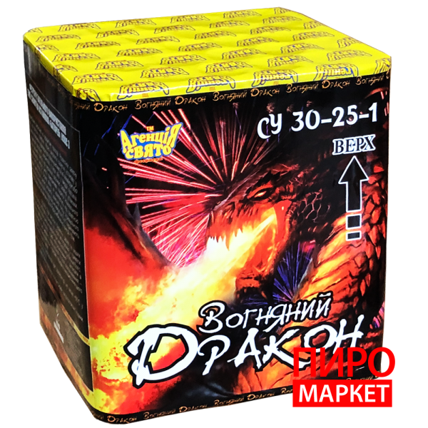 "Салют Огненный дракон СУ30-25-1, калибр 30 мм. 25 зар" фото