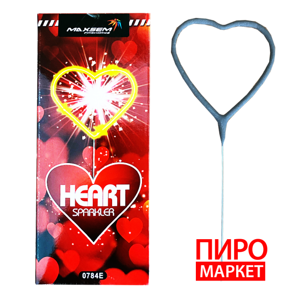 "Бенгальські вогні Heart Sparkler 0784E, довжина 18 см. 2 шт" фото