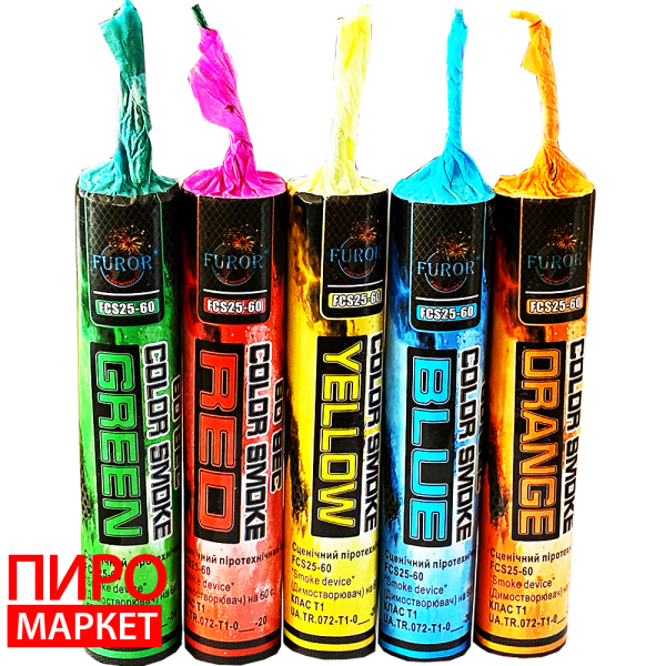 "Набор цветного дыма Furor Color Smoke FCS25-60 (5 цветов) 60 c" фото
