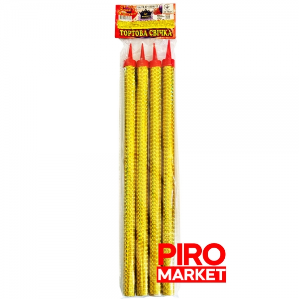 "Тортова свічка Феєрія СТ16 4 шт./уп. 120 сек. 32 см." фото