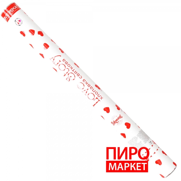 "Пневмохлопушка Lucky Party Love Story 60 см. с сердцами" фото