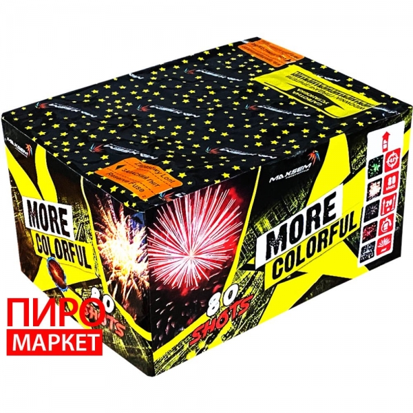 "Cалют Colorful MC121, калібр 20-30 мм. 75 зар." фото